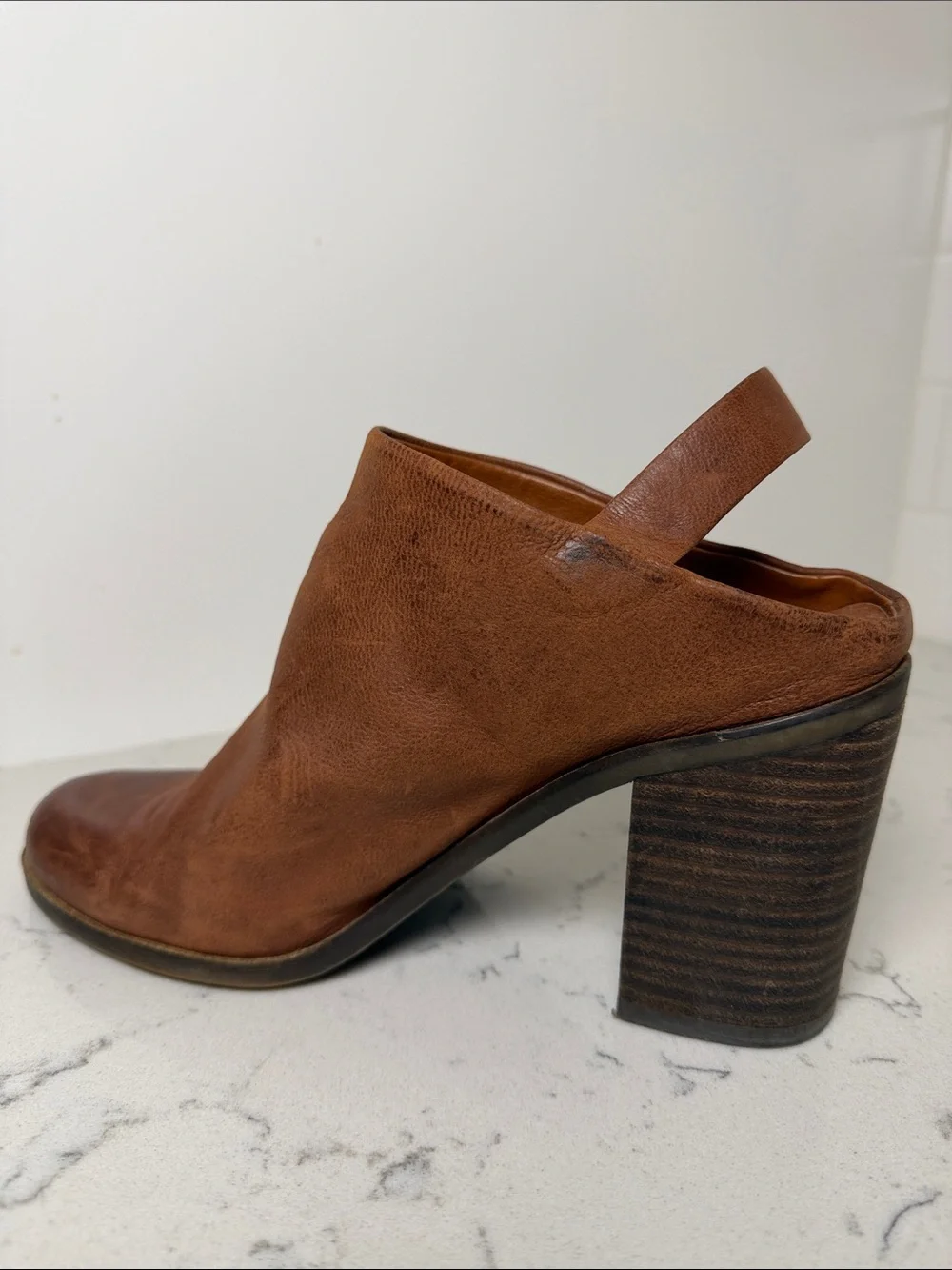Lucky Brand Brown Leather Slingback Booties